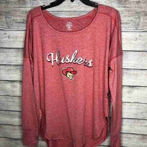 Huskers Women's Long Sleeve Tee - Red